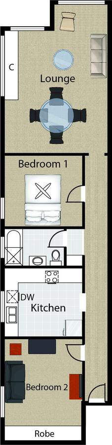 Waterfront Apartment Brimming With Inspirational Artwork - Accommodation Port Hedland 1