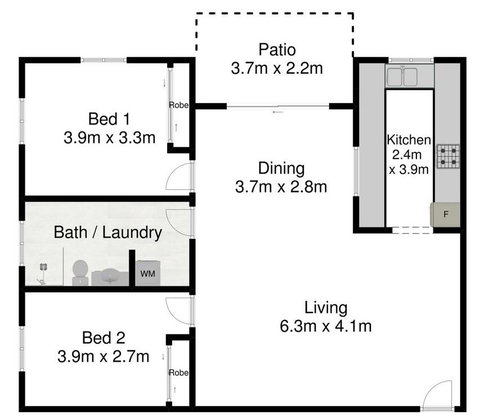 Spacious 2 Bedroom Beach Side Apartment - Close To Shopping Centre With Coles, Health Food Shop, Sushi, Pizza, Cafes, Hairdresse - Accommodation Port Hedland 2