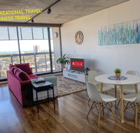 Stylish 2BR 2BT Apt with Bay Views Secure Parking Netflix Gym Pool and Wine - Accommodation Port Hedland